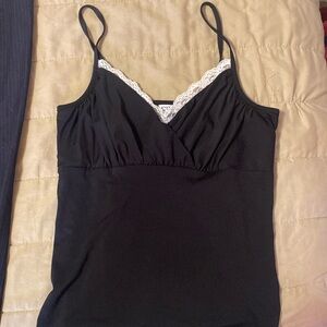 Vintage Y2K cami top with white lace